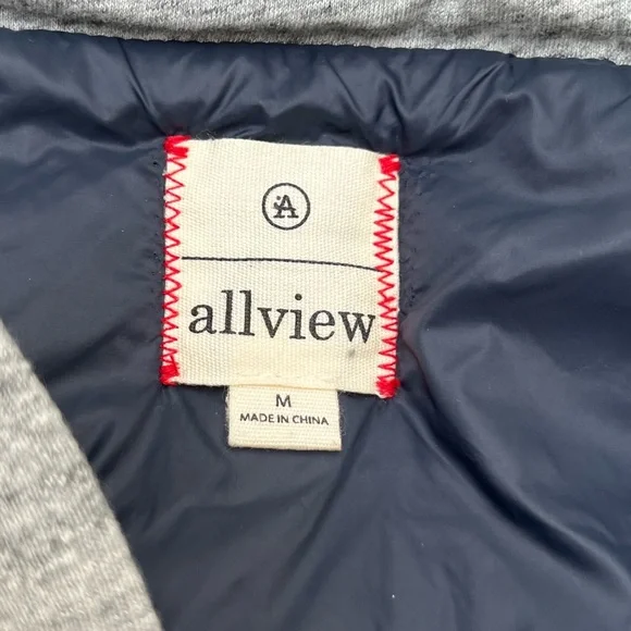 Allview Men’s Coat Concept Puffer Zip Hoodie NWOT Down fill